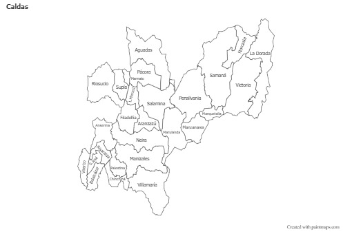 Contoh Peta untuk Caldas (hitam-putih)