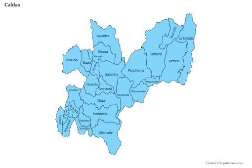 Contoh Peta untuk Caldas (biru)