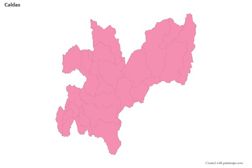 Contoh Peta untuk Caldas (merah jambu,garis besar)