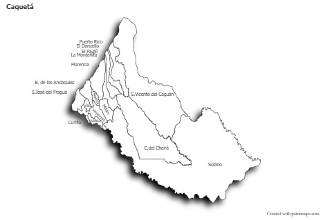 Sample Maps for Caquetá (black-white,shadowy)