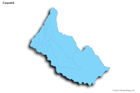 Sample Maps for Caquetá (blue,outline,shadowy)