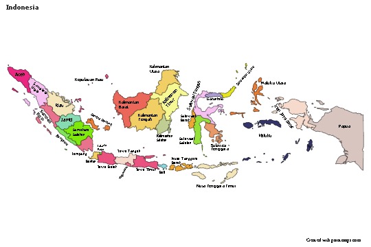 Contoh Peta untuk Indonesia (berwarna)