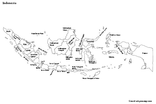 Contoh Peta untuk Indonesia (hitam-putih)