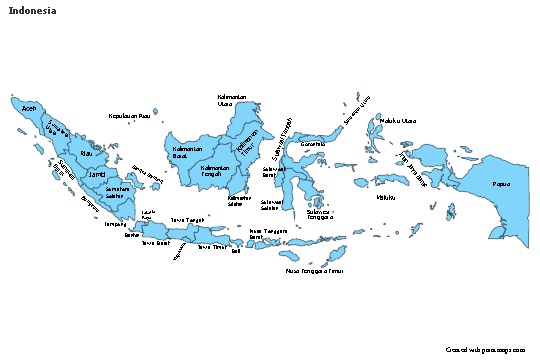 Contoh Peta untuk Indonesia (biru)