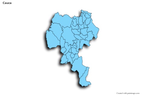 Mapas de muestra para Cauca (azul,sombrío)