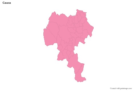 Mapas de muestra para Cauca (rosa,contorno)