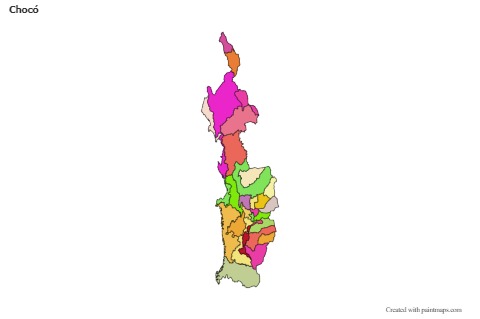 Contoh Peta untuk Chocó (berwarna)