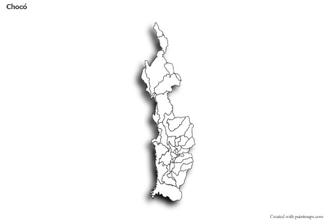 Contoh Peta untuk Chocó (hitam-putih,bayangan)