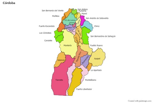 Contoh Peta untuk Córdoba (berwarna)