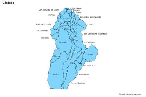 Contoh Peta untuk Córdoba (biru)