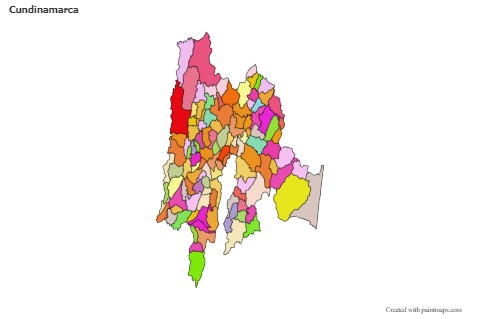 Mapas de muestra para Cundinamarca (coloreado)
