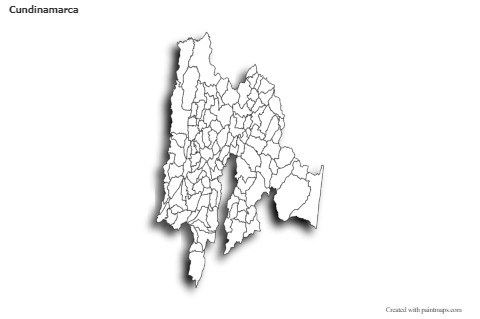 Mapas de muestra para Cundinamarca (blanco-negro,sombrío)