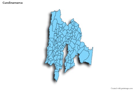 Mapas de muestra para Cundinamarca (azul,sombrío)