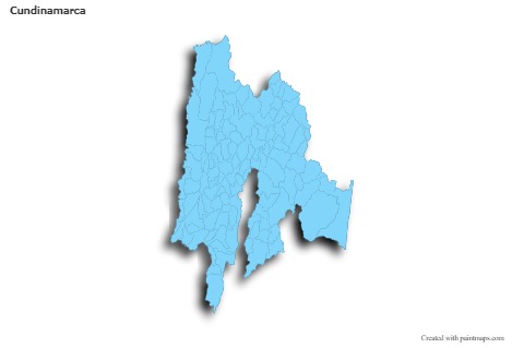 Mapas de muestra para Cundinamarca (azul,contorno,sombrío)