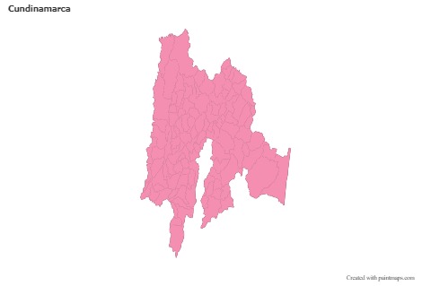 Mapas de muestra para Cundinamarca (rosa,contorno)