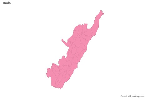 Contoh Peta untuk Huila (merah jambu,garis besar)