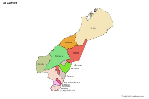 Sample Maps for La Guajira (colored)