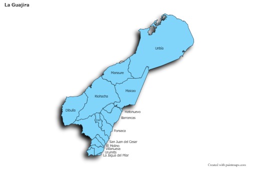 Sample Maps for La Guajira (blue,shadowy)
