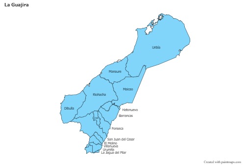 Sample Maps for La Guajira (blue)