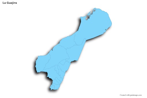 Sample Maps for La Guajira (blue,outline,shadowy)