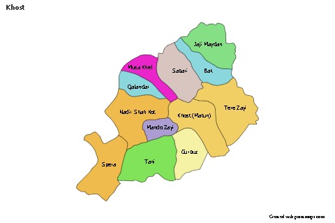 Sample Maps for Khost (colored)
