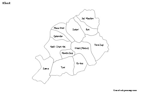 Sample Maps for Khost (black-white)