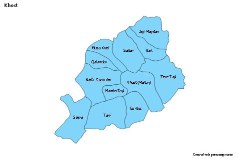 Sample Maps for Khost (blue)