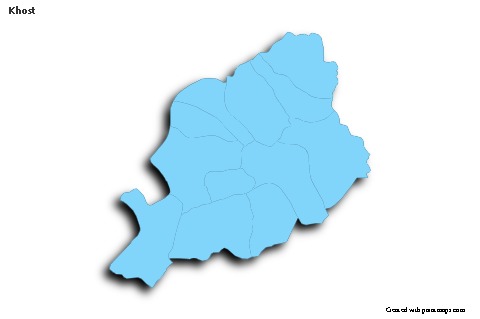 Sample Maps for Khost (blue,outline,shadowy)