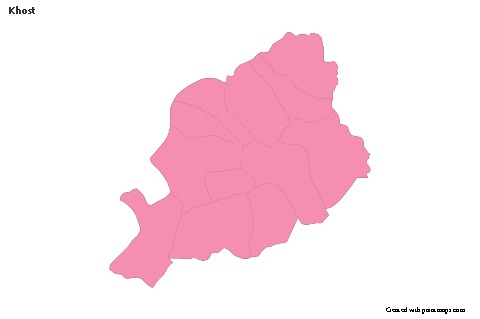 Sample Maps for Khost (pink,outline)