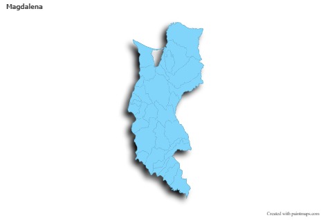 Contoh Peta untuk Magdalena (biru,garis luar,bayangan)