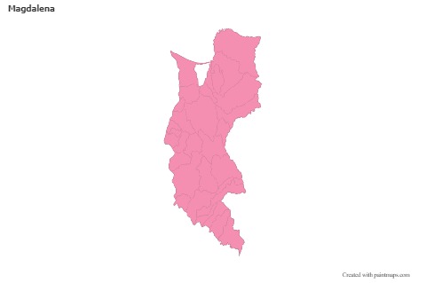 Contoh Peta untuk Magdalena (merah jambu,garis besar)