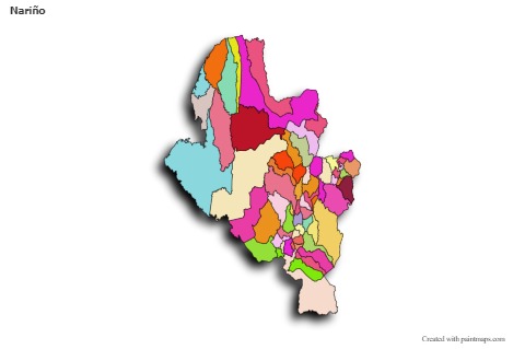 Sample Maps for Nariño (colored,shadowy)
