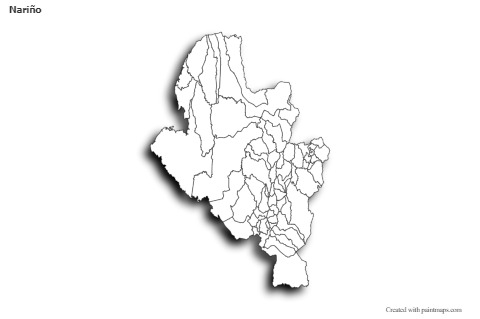 Sample Maps for Nariño (black-white,shadowy)