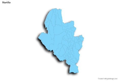 Sample Maps for Nariño (blue,outline,shadowy)