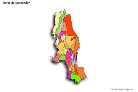 Sample Maps for Norte de Santander (colored,shadowy)