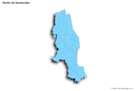 Sample Maps for Norte de Santander (blue,outline,shadowy)