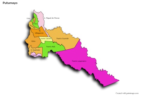 Sample Maps for Putumayo (colored,shadowy)
