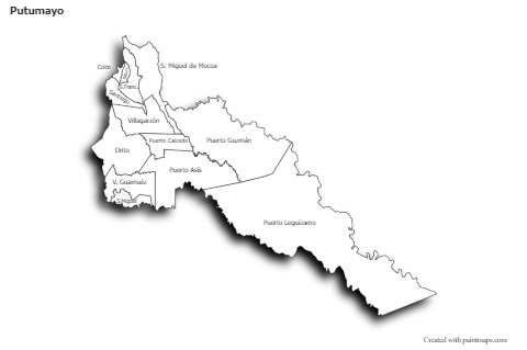 Sample Maps for Putumayo (black-white,shadowy)