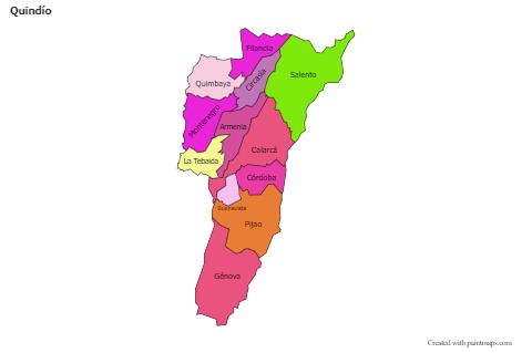 Sample Maps for Quindío (colored)