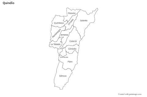 Sample Maps for Quindío (black-white)