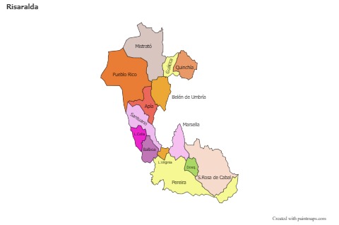 Contoh Peta untuk Risaralda (berwarna)