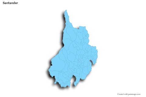 Sample Maps for Santander (blue,outline,shadowy)
