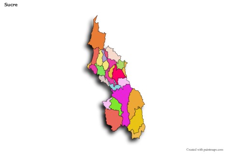 Sample Maps for Sucre (colored,shadowy)