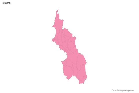 Sample Maps for Sucre (pink,outline)