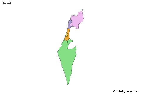 Contoh Peta untuk Israel (berwarna)