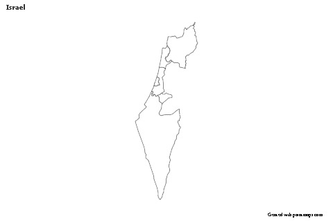 Contoh Peta untuk Israel (hitam-putih)