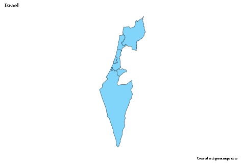 Contoh Peta untuk Israel (biru)