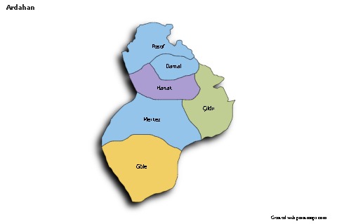 Sample Maps for Ardahan (colored,shadowy)