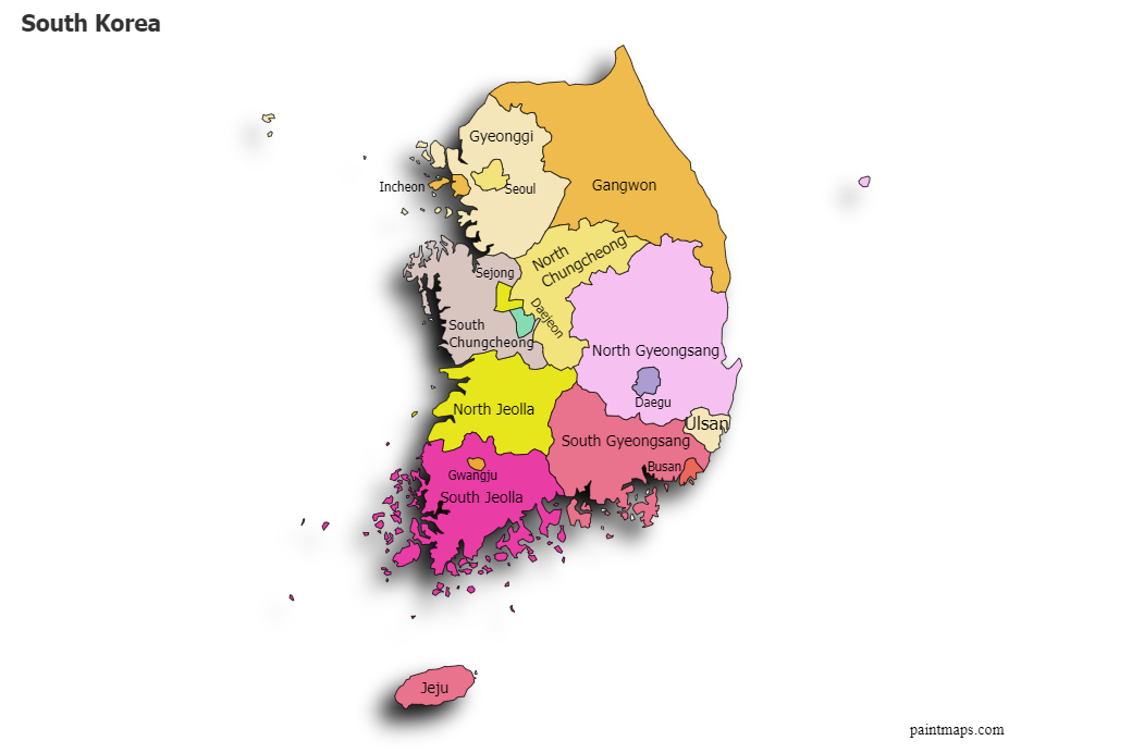 Sample Maps for South Korea.