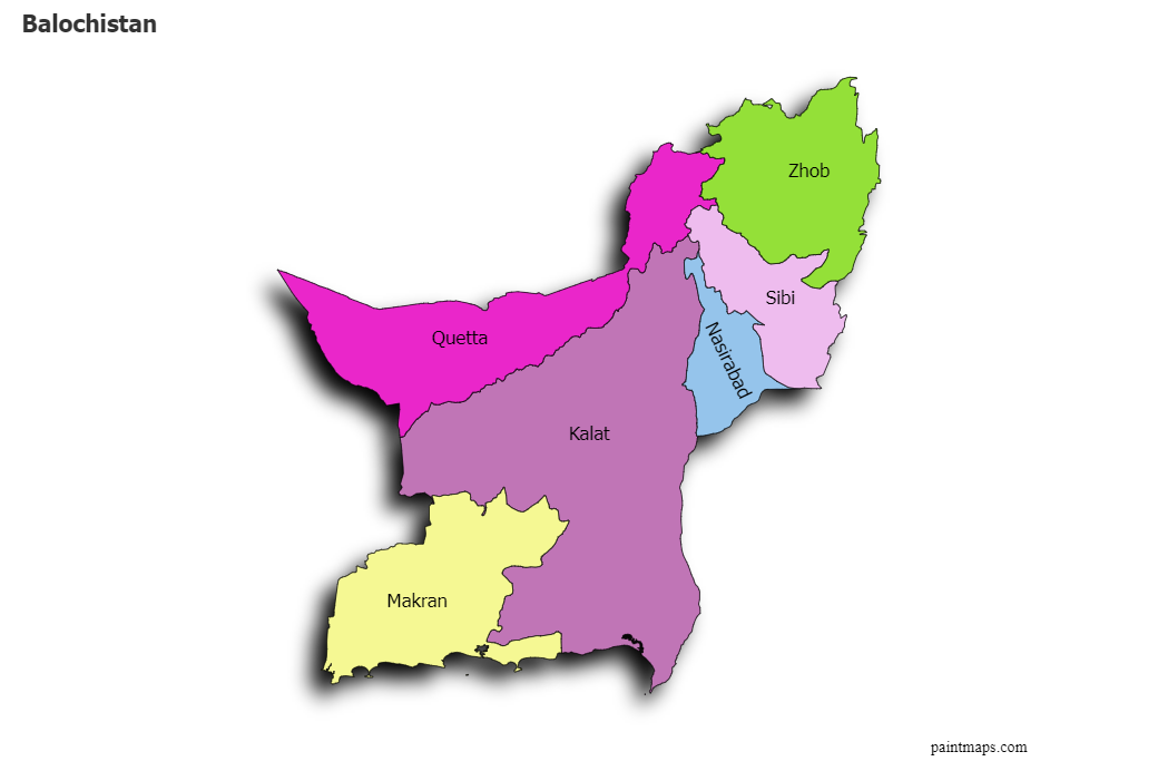 Map of Balochistan